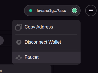 Faucet menu